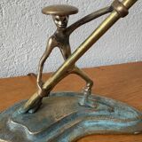 Lampe bronze Hakuli Israël années 50