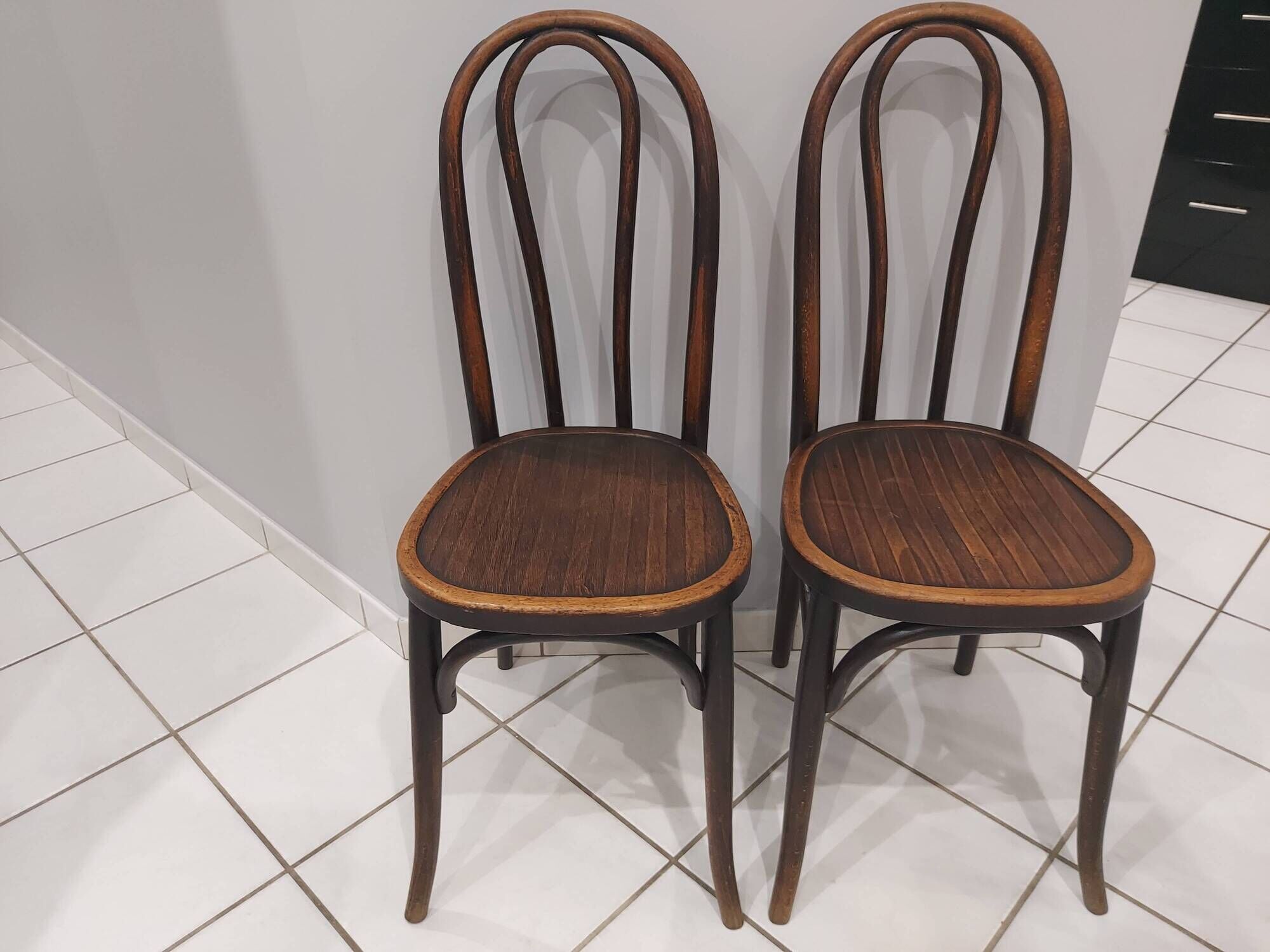 Suite de 6 chaises de Bistrot Baumann et Fischel années 1920