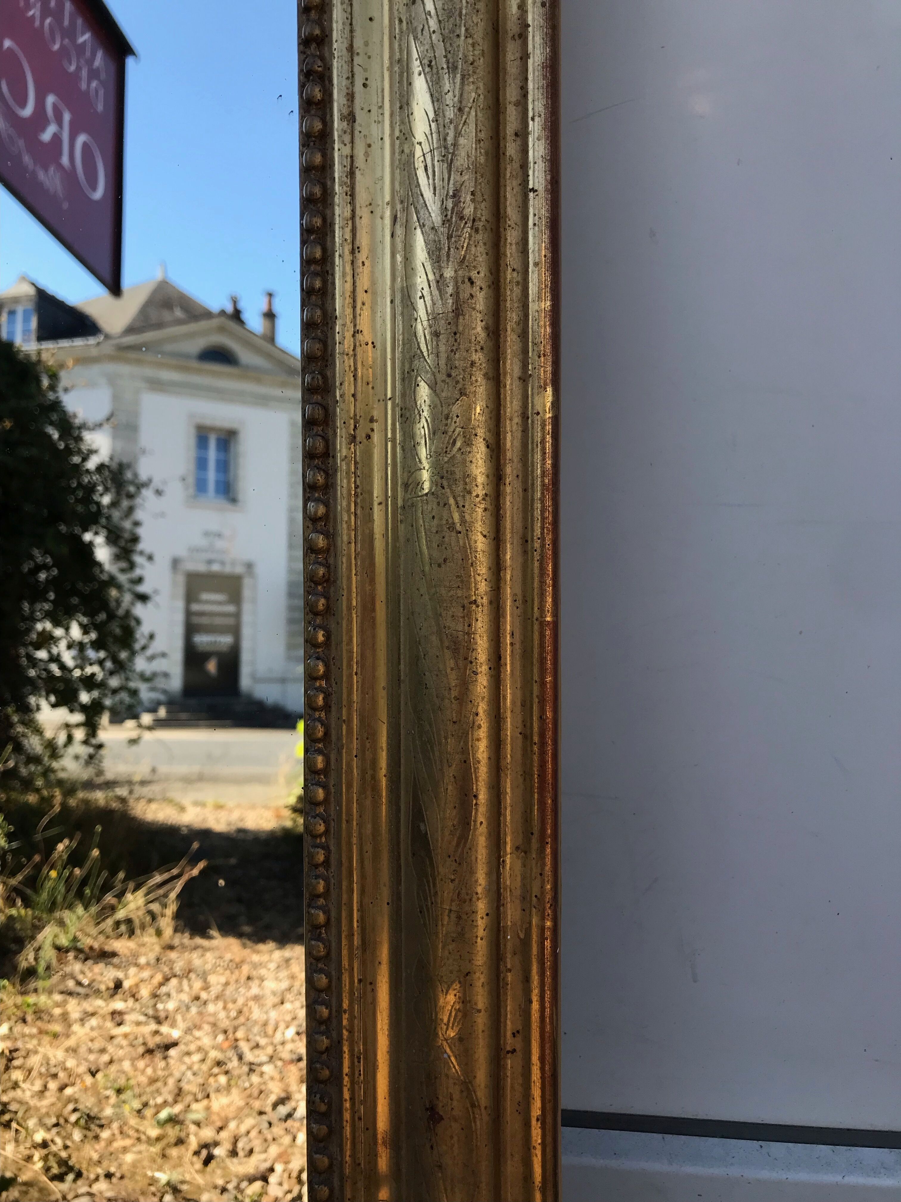 Louis-Philippe gilded mirror with gold leaf 73 x 54,5cm