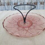 Pink glass-sided dish