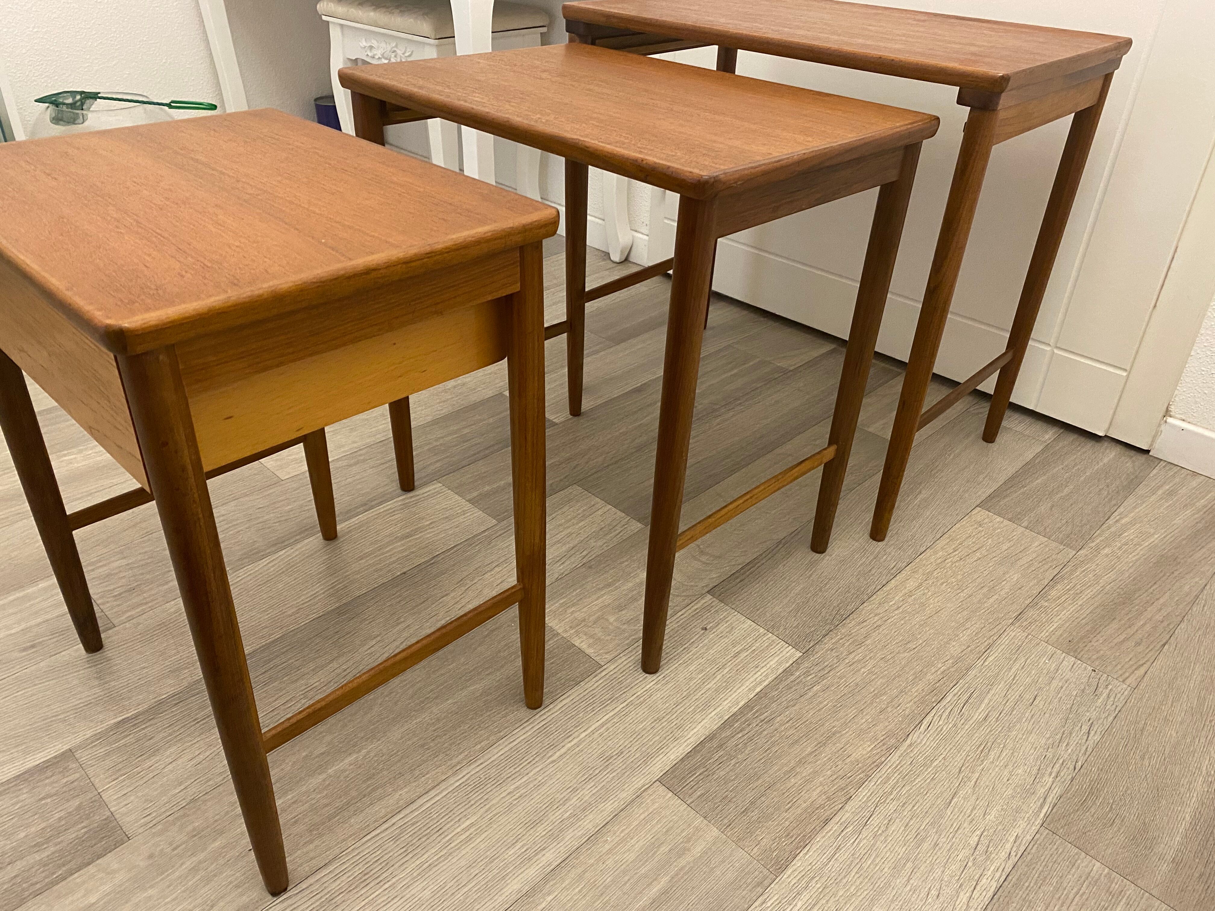 Tables gigognes scandinave en teck pour Opal Möbel