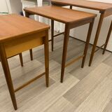 Scandinavian Gigognes Tables in Teak for Opal Möbel