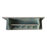 Wall shelf coat rack in old wood