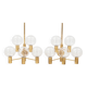 Hans-Agne Jakobsson Clear Glass and Brass Wall Lights, a pair, Sweden 1960