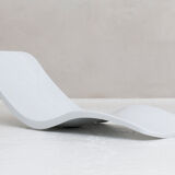 Set of 2 sunbeds in white fibreglass