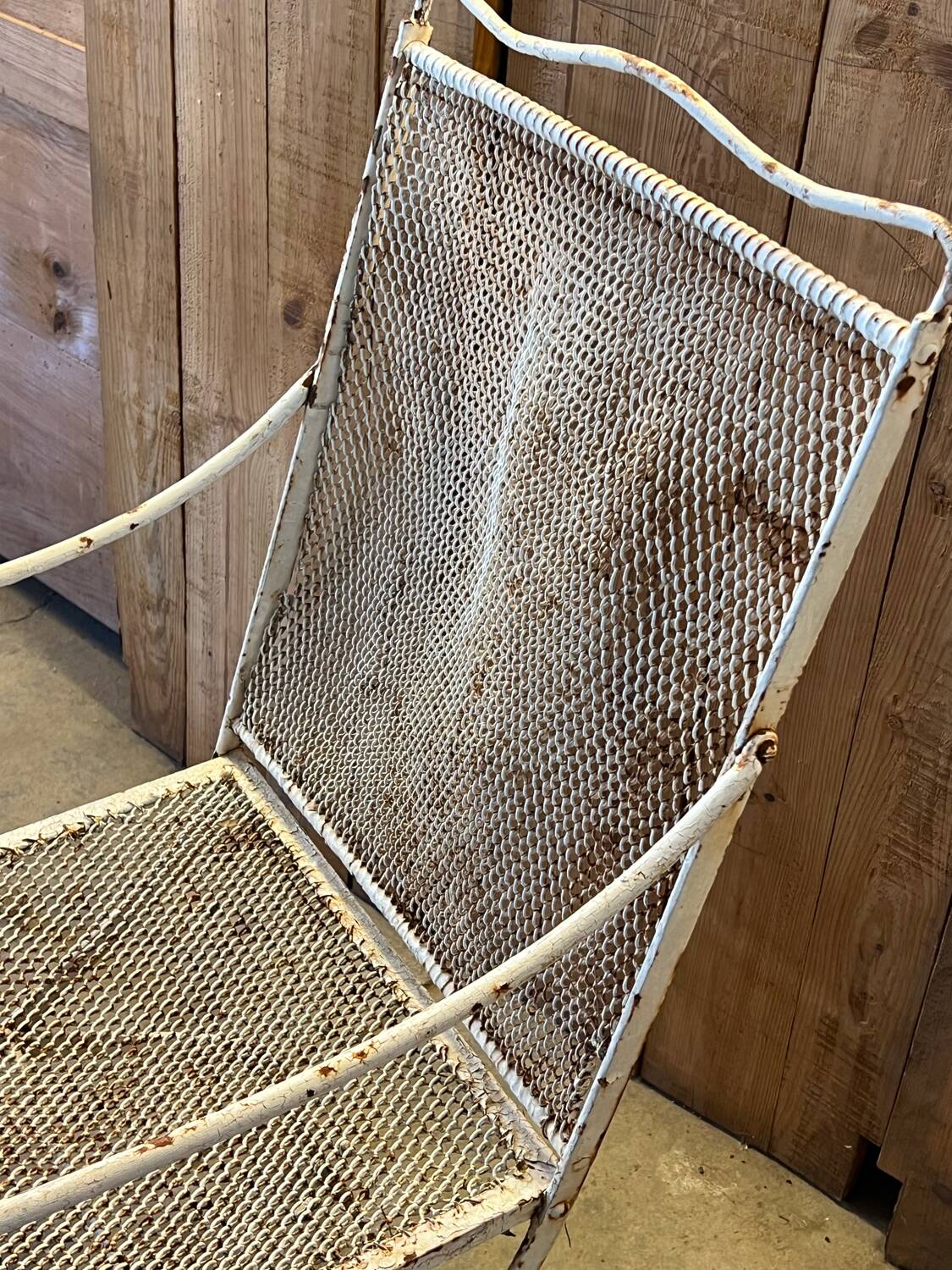 19th century garden armchairs