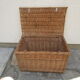 Basket with wicker lid