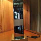 Lampe à poser chromée et inox dépoli design vintage