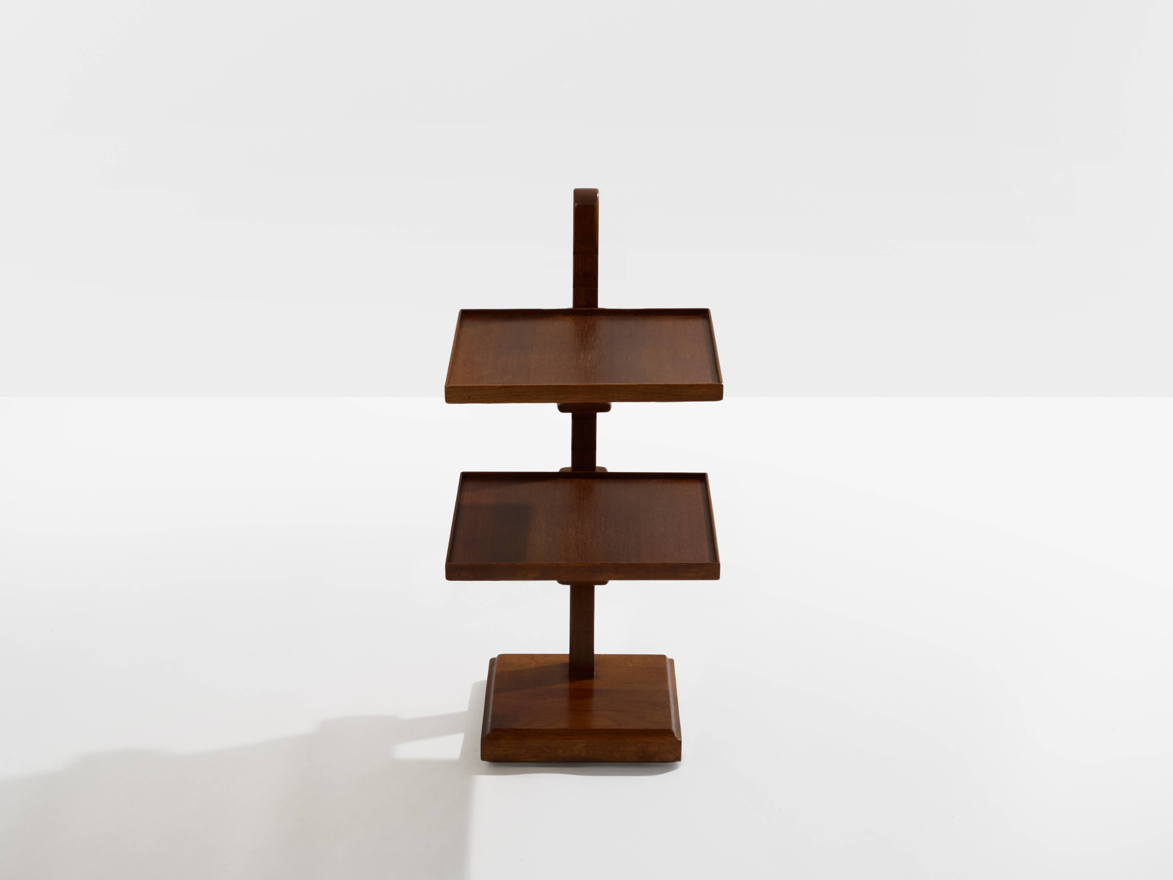Art Deco side table, stained oak, 1940.