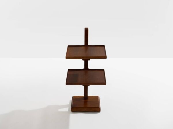 Table d’appoint servante art déco chêne teinté 1940