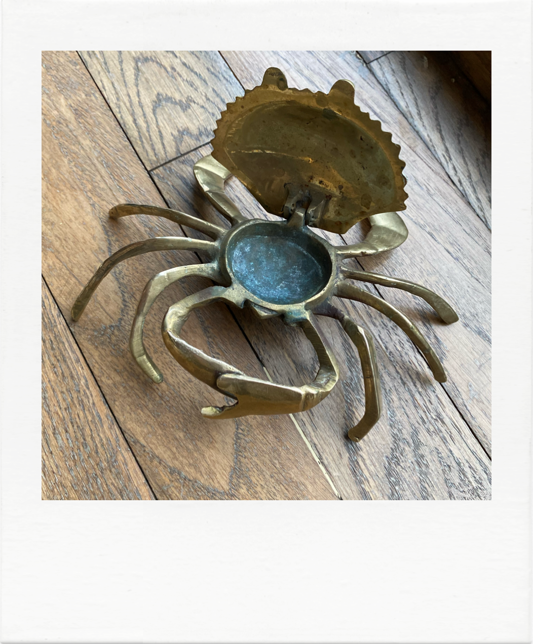 Brass crab ashtray