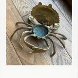 Brass crab ashtray