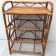 Vintage rattan wicker storage unit with 3 drawers