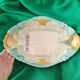 Rare and exquisite oval asparagus dish in Barbotine earthenware (majolica).