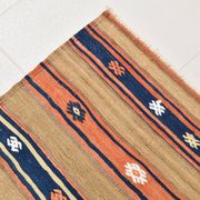 Tapis beige et bleu antique 5x8, 145x230 cm