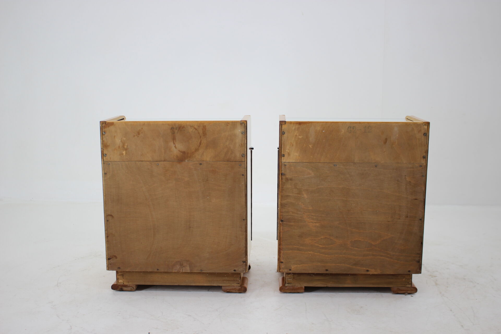 1940s Pair of Art Deco Bedside Tables, Czechoslovakia