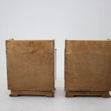 1940s Pair of Art Deco Bedside Tables, Czechoslovakia
