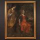 Peinture italienne antique du XVIIe siècle, Moïse sauvé des eaux.