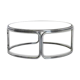 Space Age Coffee Table with Smoked Glass and Chrome