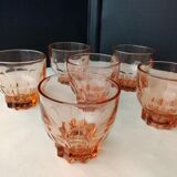 Set of 6 40s-50s glass table glasses
