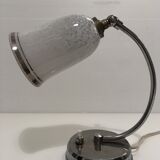 Lamp brass chrome 1940 adjustable gooseneck tulip Clichy