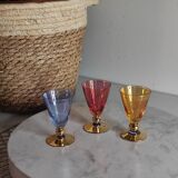 Harlequin blown crystal glasses