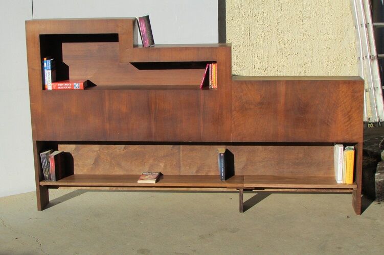 Cosy headboard, 30s in walnut