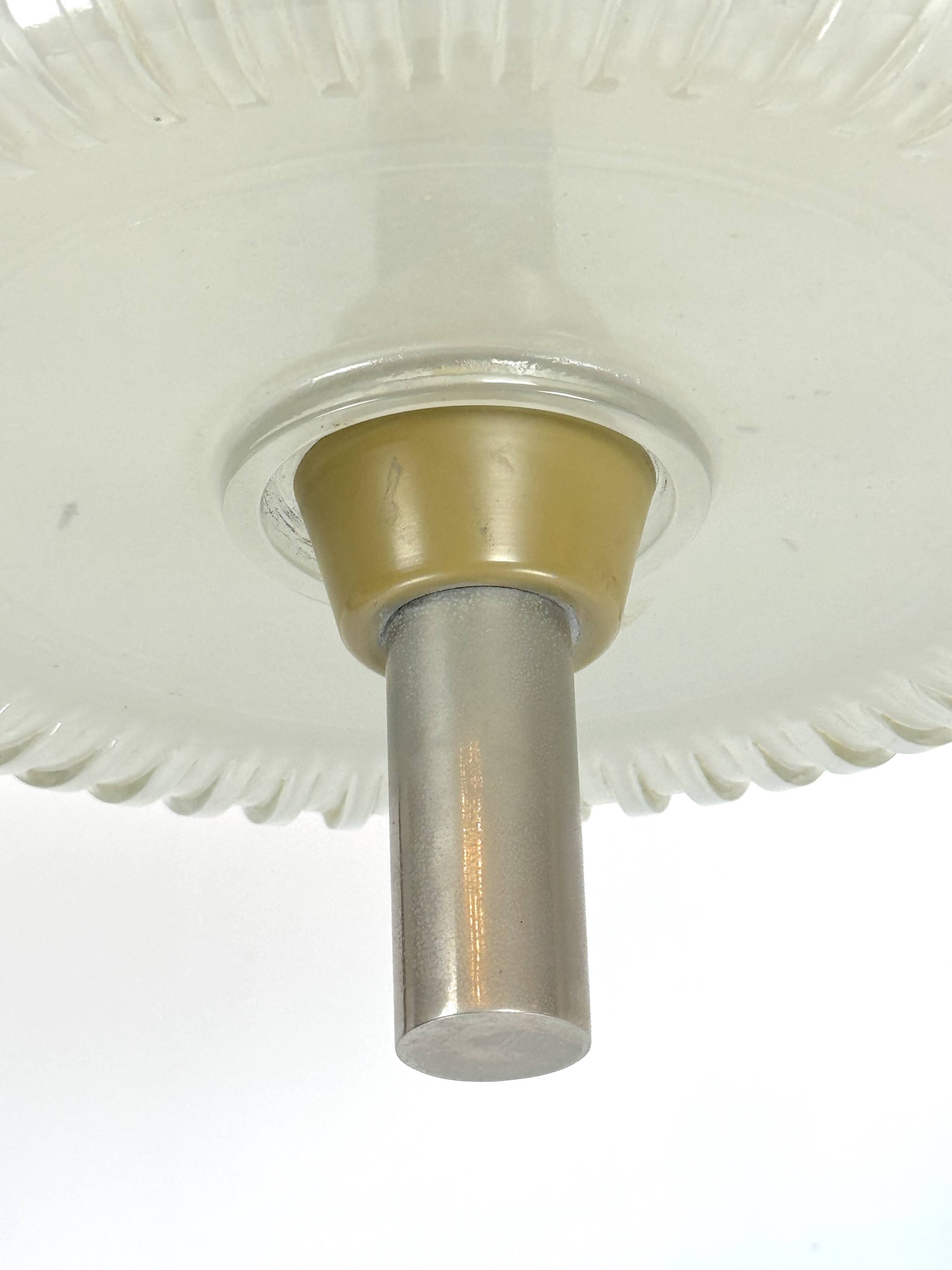 Seguso, Art Deco glass and metal chandelier from 40s