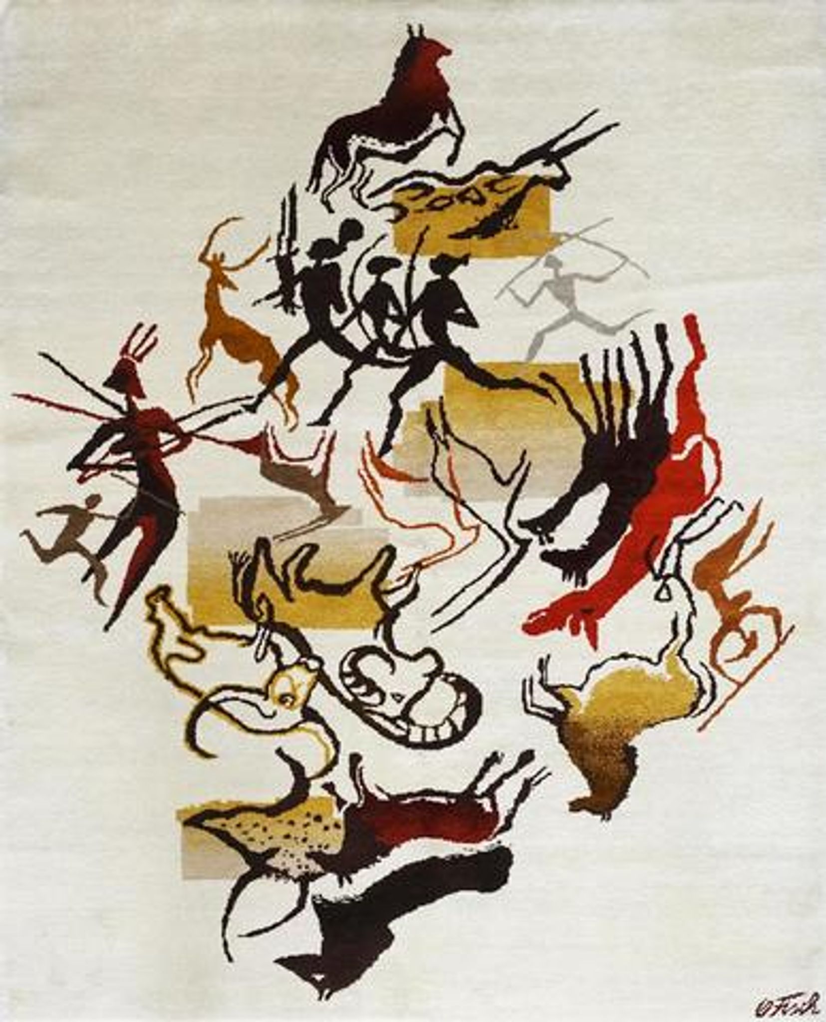 Olga Fisch, Carpet of the Caverna series, circa 1950 243 X 183 cm