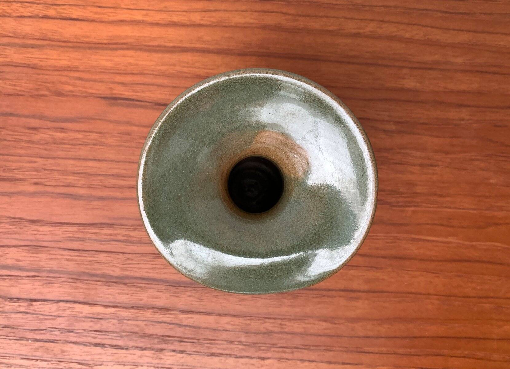 Vase de poterie d'atelier allemand vintage par Acki Jürgens, années 1970