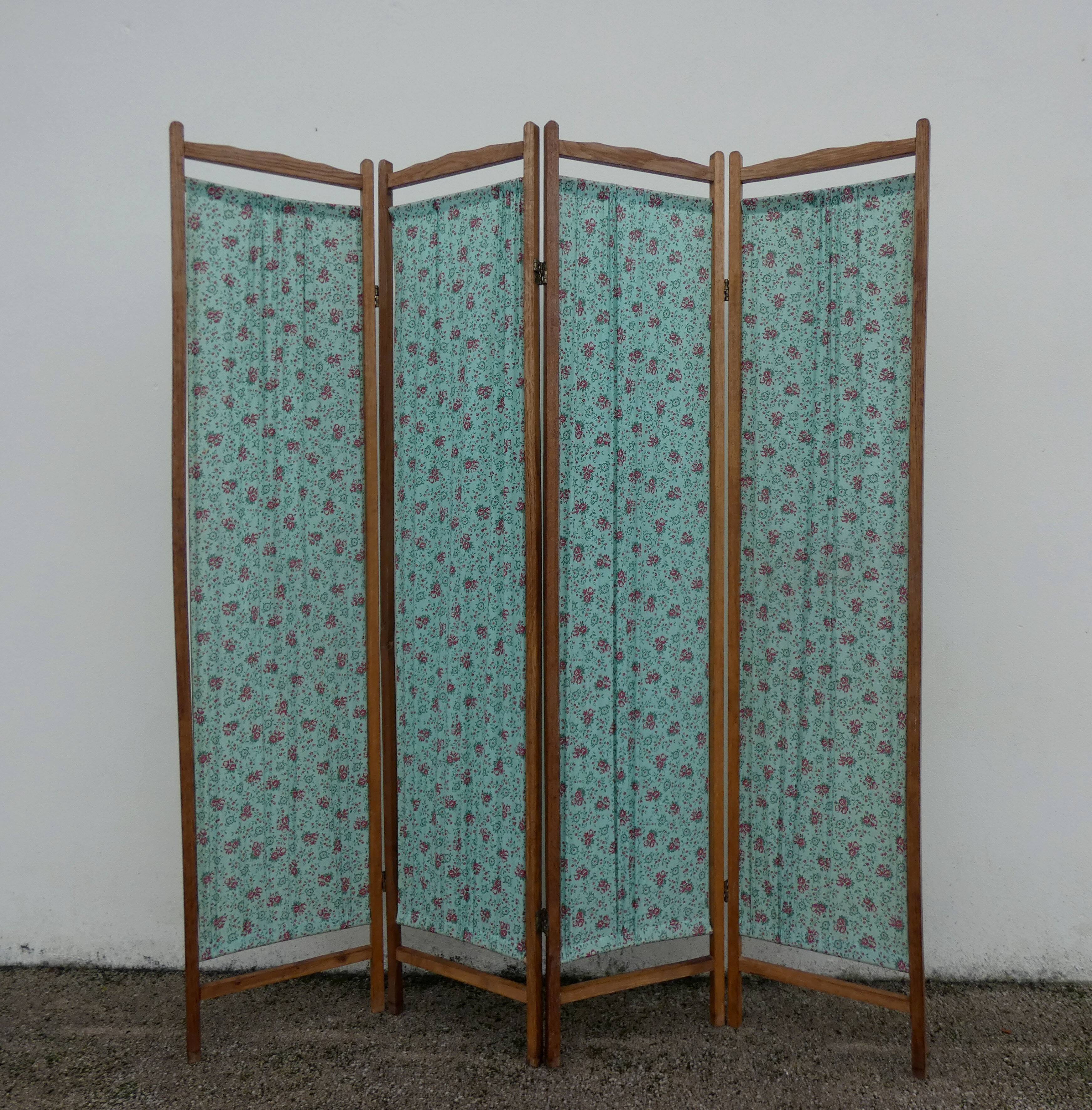 old vintage fabric screen