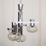 Chrome ceiling lamp by Toscana Luce, 1970s