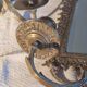Pair of mirror sconces/candle holders in 19th-century bronze.