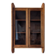 Solid cherry wood wall display case from the 50s