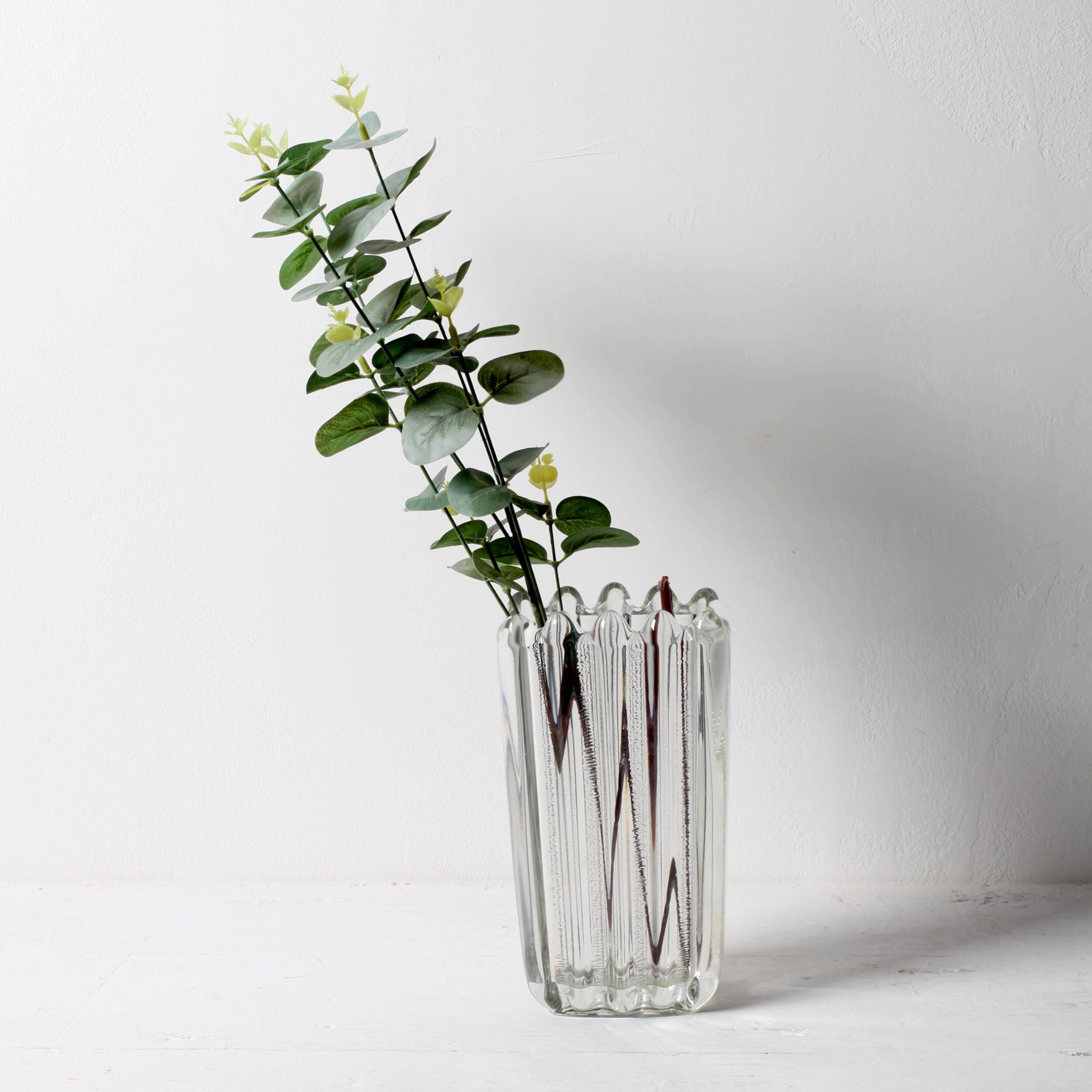 Vintage Rare Glass Vase / Mid-century Glass Vase by František Vizner / 1963