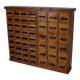 Dutch industrial apothecary cabinet in beech/pine, circa 1950s