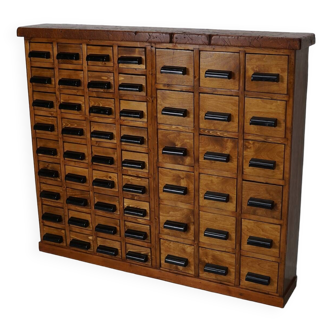 Dutch Beech / Pine Industrial Apothecary / Workshop Cabinet, circa 1950s