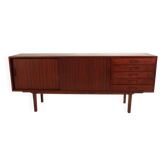 Enfilade vintage scandinave à 05 tiroirs et portes coulissantes – Dk, années 90