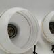 Pair of opaline pendant lights