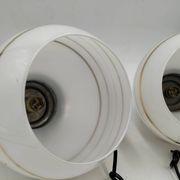 Pair of opaline pendant lights