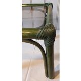 Green rattan coffee table