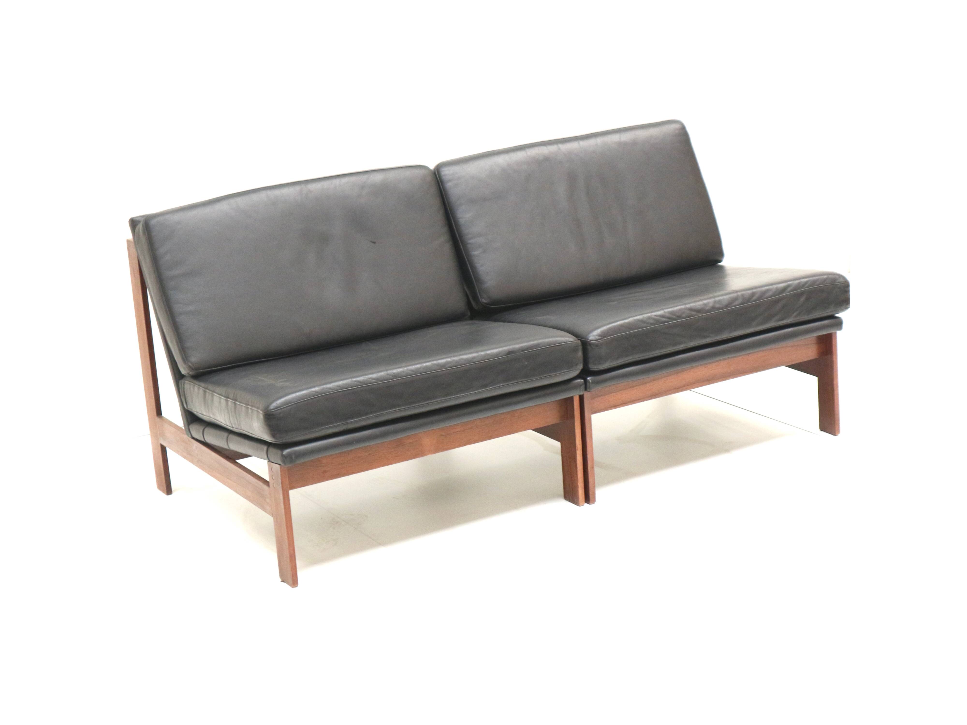 2x Moduline armchairs designed by Ole Gjerløv Knudsen & Torben Lind for Cad