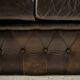 Chesterfield-style leather sofa set, set of 3