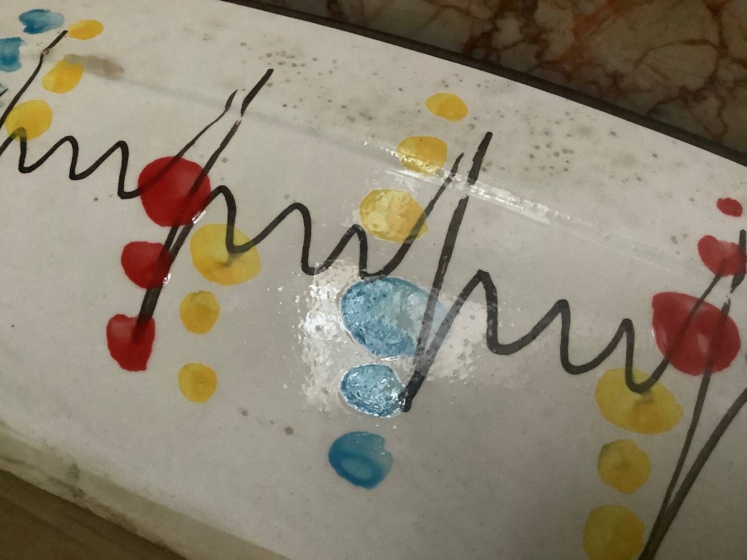 Large vintage ceramic dish