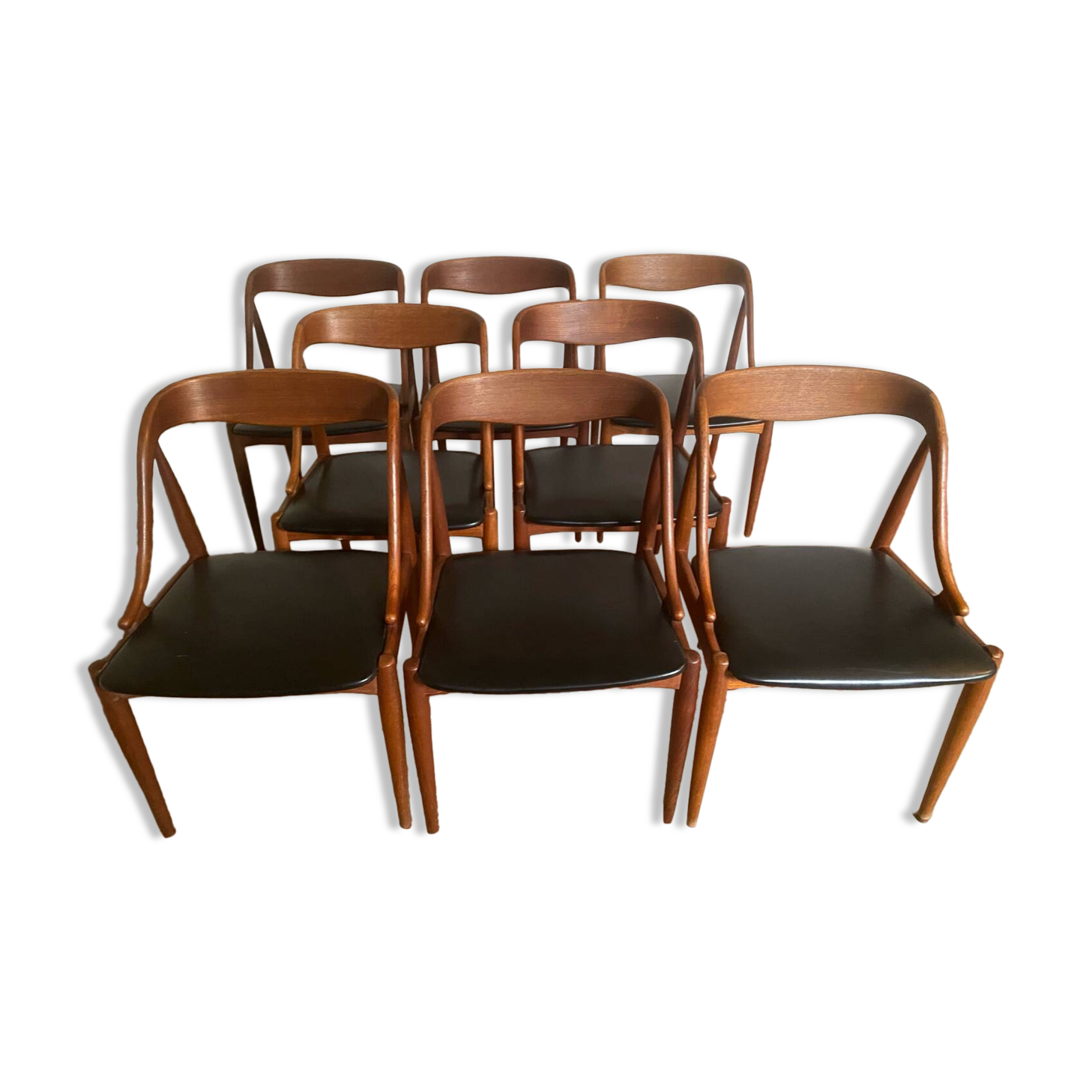 8 Johannes Andersen model 16 chairs for Uldum Denmark