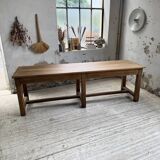 Table de ferme, drapière en noyer, 1900