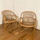 Pair of rattan armchairs