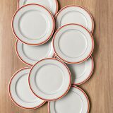 Set of 9 Pillivuyt dessert plates