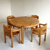 Extendable pine dining table by Rainer Daumiller