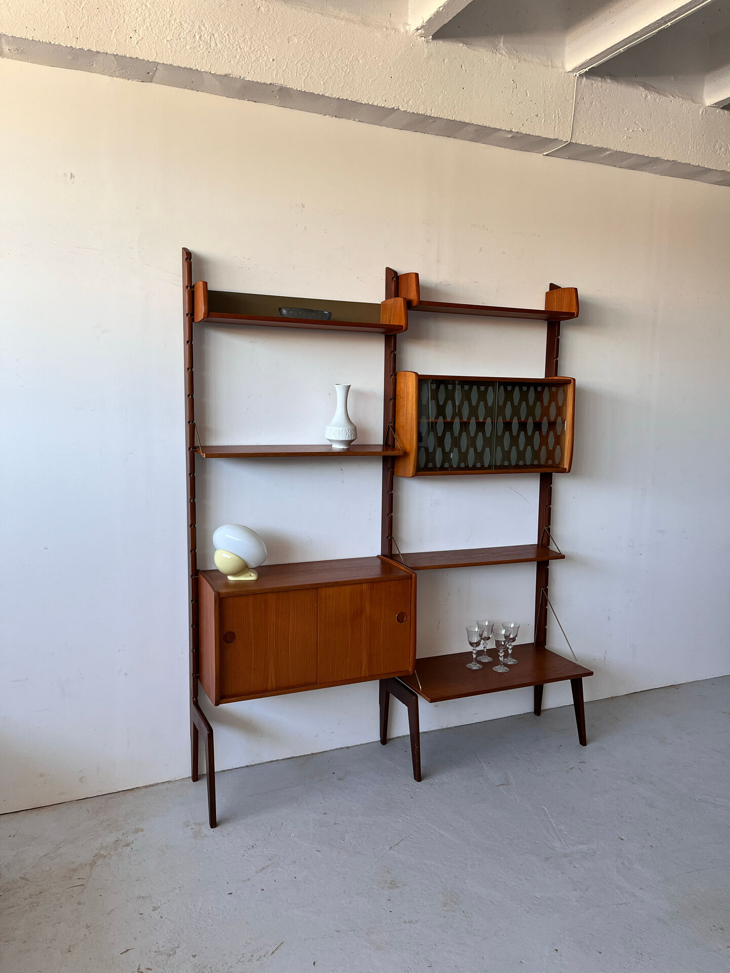 Teak Mid Century Modular Bookcase, 1960’s Norway